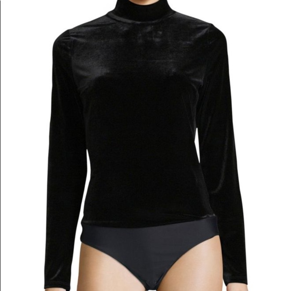 ELIE TAHARI DIDI VELVET KNIT BLACK BODYSUIT XL NWT - Picture 4 of 5